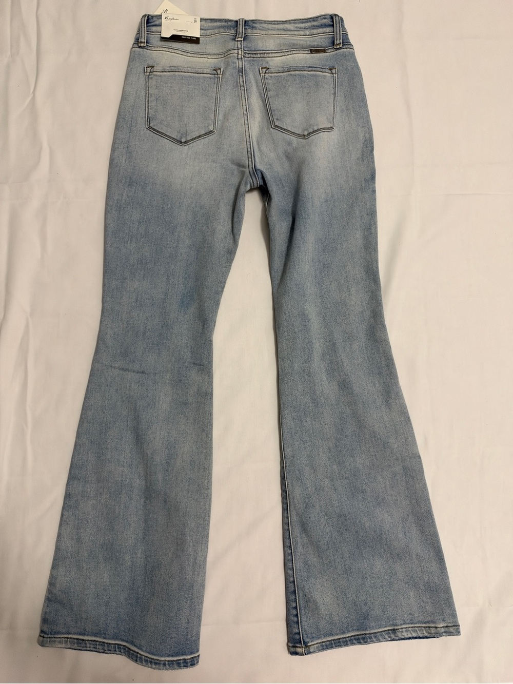 NWT Kancan Abigail High Rise Flare Jeans Distressed Light Wash Size 11 / 29 - Picture 6 of 7